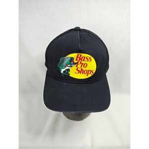 The Original Bass Pro Shop Hat SnapBack Mesh Trucker Black Hunting Fishing Cap